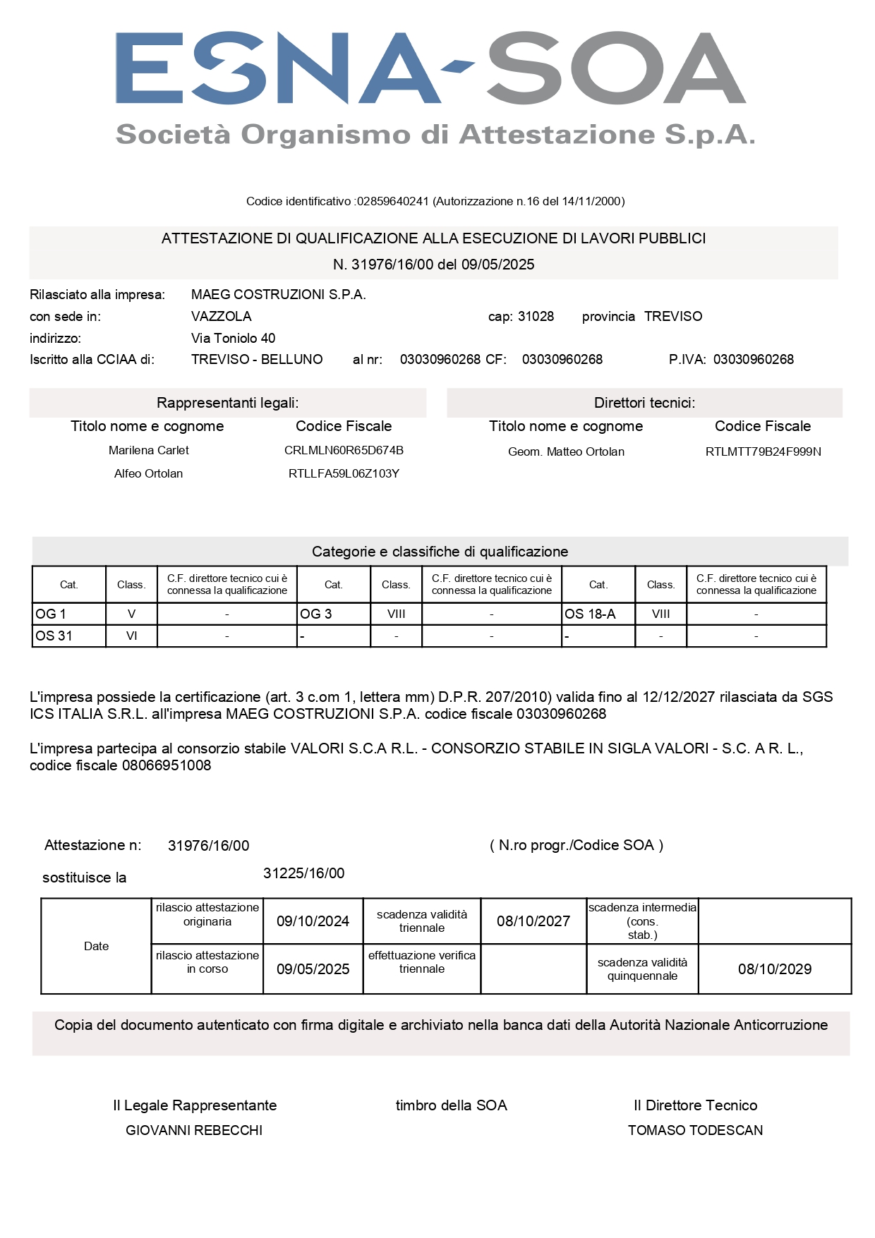 Attestazione SOA